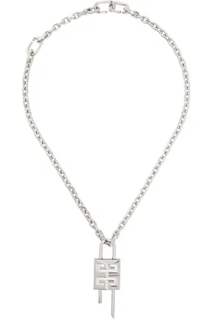 Givenchy Silver Small Lock Necklace
