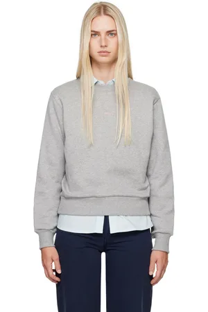 A.P.C. Gray Boxy Printed Micro Logo Sweatshirt