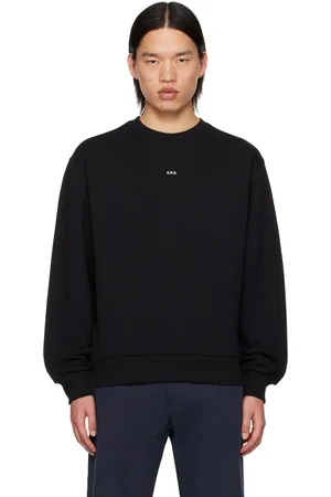 A.P.C. Black Boxy Printed Micro Logo Sweatshirt