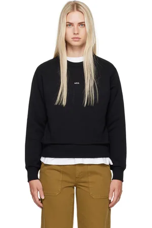 A.P.C. Black Boxy Printed Micro Logo Sweatshirt