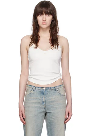 Courrèges White V-Neck Tank Top