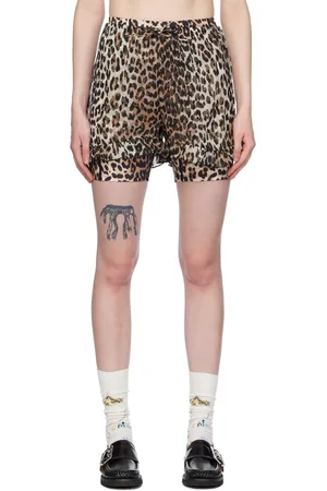Ganni Multicolor Leopard Shorts