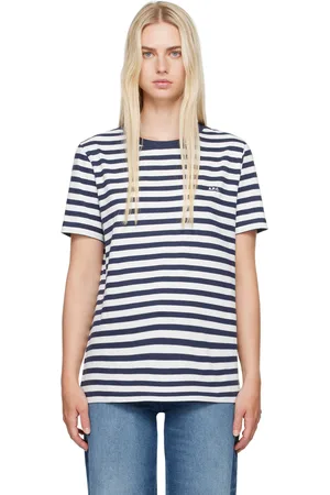 A.P.C. Navy & White Striped T-Shirt