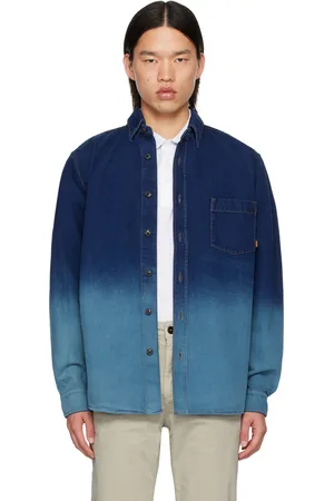 HUGO BOSS Blue Faded Denim Shirt