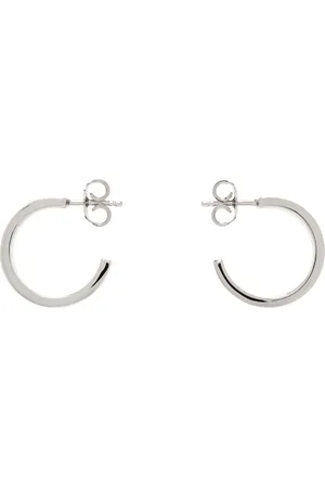 Maison Margiela Silver New Numerical Logo Earrings