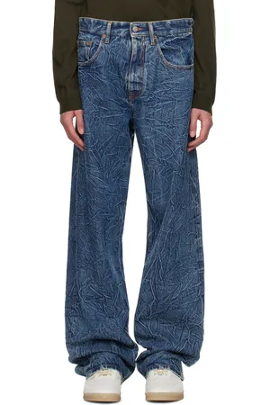 Maison Margiela Blue Crinkled Jeans