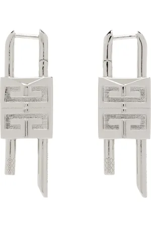Givenchy Silver Lock Earrings