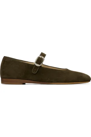 Le Monde Beryl Khaki Mary Jane Ballerina Flats