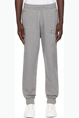 Maison Kitsuné Gray Bold Fox Head Sweatpants