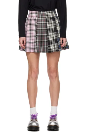 Msgm Multicolor Tartan Miniskirt