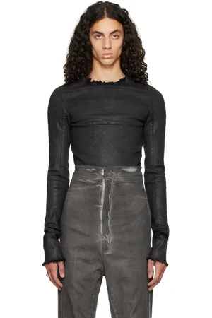 Rick Owens Black Edfu Denim Long Sleeve T-Shirt