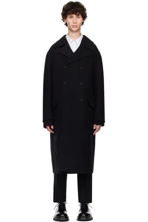 Jil Sander Black Double-Breasted Coat