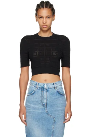 Givenchy Black Cropped T-Shirt