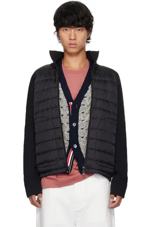 Moncler Black Quilted Down Cardigan