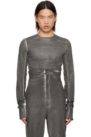 Rick Owens Gray Lido Edfu Long Sleeve T-Shirt