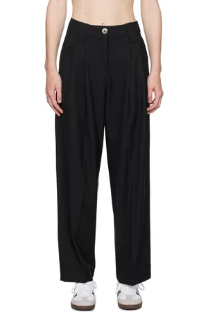 Ganni Black Drapey Trousers
