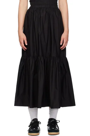 Ganni Black Flounce Maxi Skirt