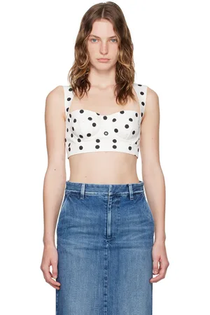 Dolce & Gabbana White Polka Dot Tank Top