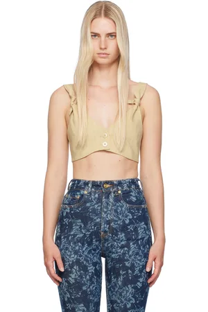 Ganni Beige Suiting Tank Top