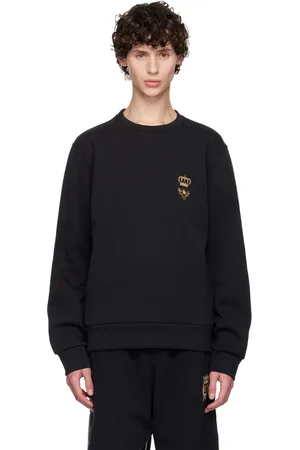 Dolce & Gabbana Black Embroidered-Graphic Sweatshirt