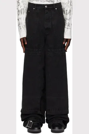 OFF-WHITE Black Canvas Carpenter Trousers