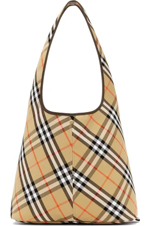 Burberry Beige Large Check Shoulder Bag