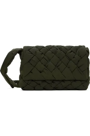Bottega Veneta Khaki Small Rumple Bag