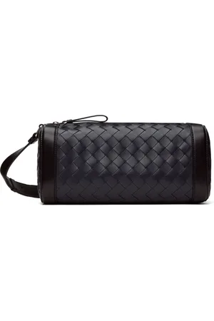 Bottega Veneta Navy & Black Brick Intrecciato Bag