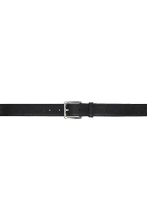 Rohe Black Ostrich Leather Belt