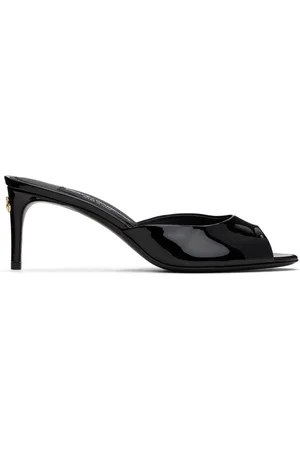 Dolce & Gabbana Black Patent Leather Mules