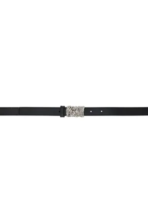Bottega Veneta Black Intreccio Belt