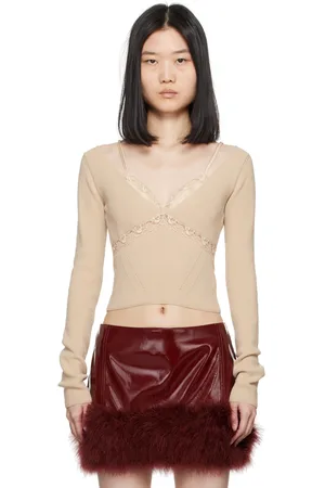 BLUMARINE Beige Lace Sweater