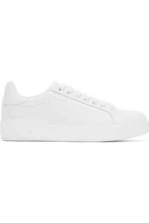 Dolce & Gabbana White Calfskin Portofino Sneakers