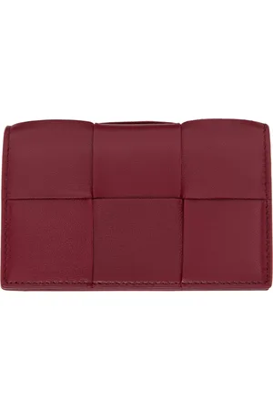 Bottega Veneta Red Cassette Business Card Holder
