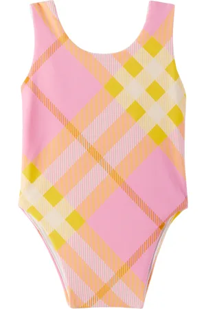 Burberry Baby Pink Check One-Piece Swimsuit