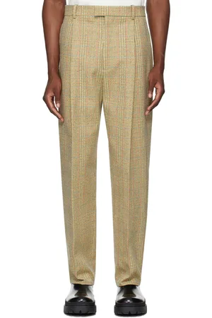 Bottega Veneta Beige Distorted Prince Of Wales Trousers