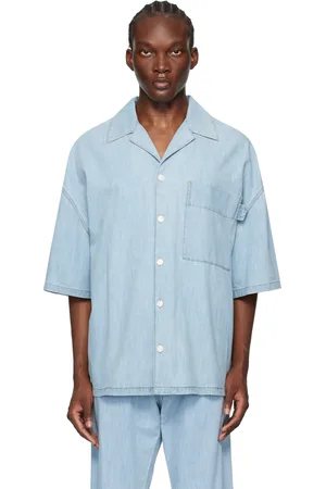 Bottega Veneta Blue Light Bleached Denim Shirt