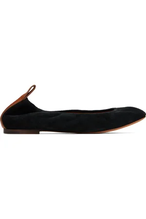 Lanvin Black Suede Ballerina Flats