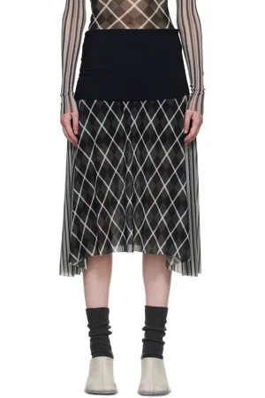 Paula Canovas Del Vas & Gray Polo Mesh Midi Skirt