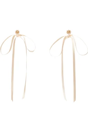 Simone Rocha Pink Bow Ribbon Stud Earrings