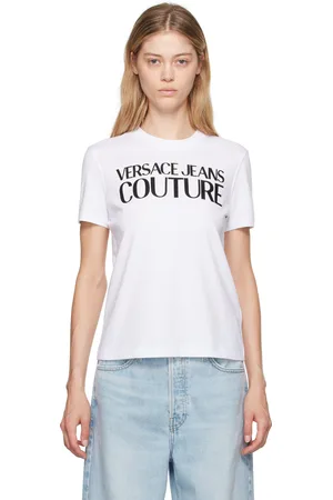 VERSACE White Institutional Logo T-Shirt