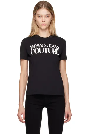 VERSACE Black Institutional Logo T-Shirt