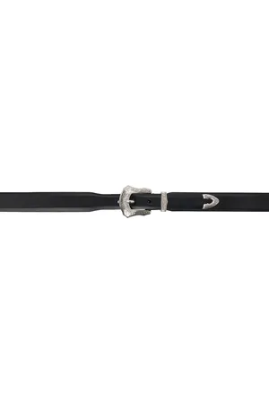 TOGA PULLA Black Metal Buckle Belt