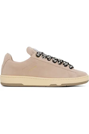 Lanvin Pink Suede Curb Lite Sneakers