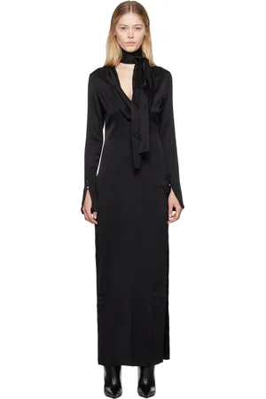 BLUMARINE Black Cowl Neck Maxi Dress