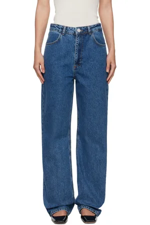 Rohe Blue High-Waisted Straight Leg Jeans