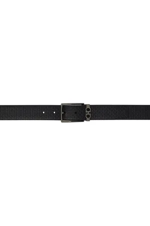 Salvatore Ferragamo Black Reversible Gancini Belt