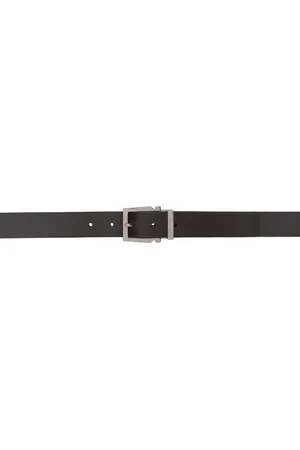 Salvatore Ferragamo Black & Brown Reversible Gancini Belt