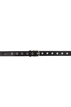 Totême Black Eyelet Belt