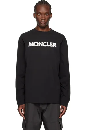 Moncler Black Logo Appliqué Long Sleeve T-Shirt